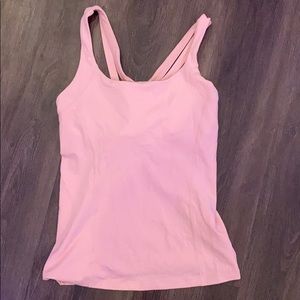 Lululemon cross cross back tank top light pink